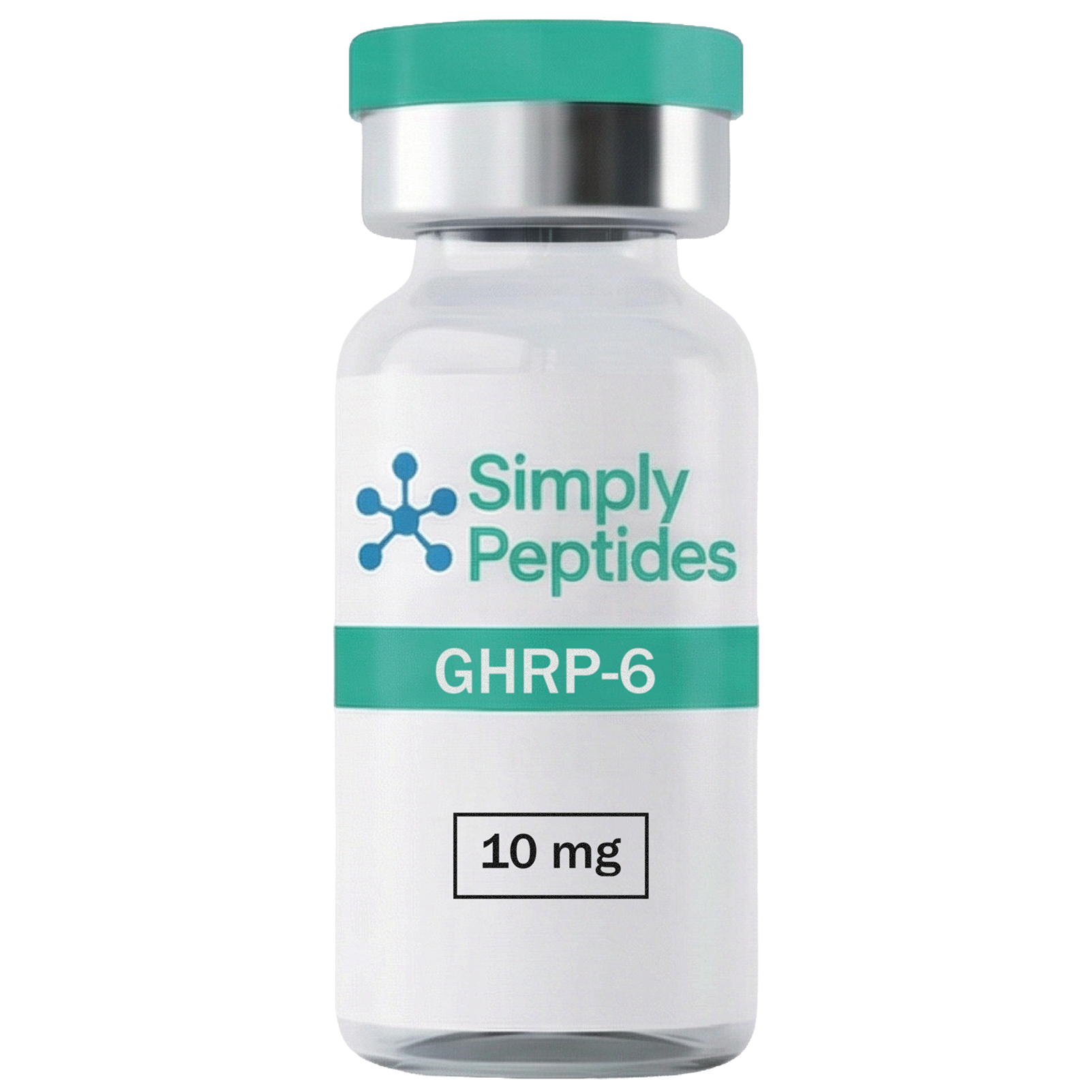 GHRP-6 10mg lyophilised peptide powder vial – Simply Peptides UK