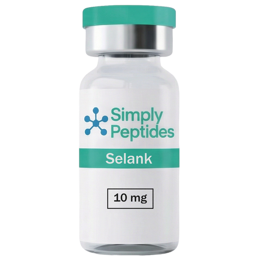Selank 10mg lyophilised peptide powder vial – Simply Peptides UK